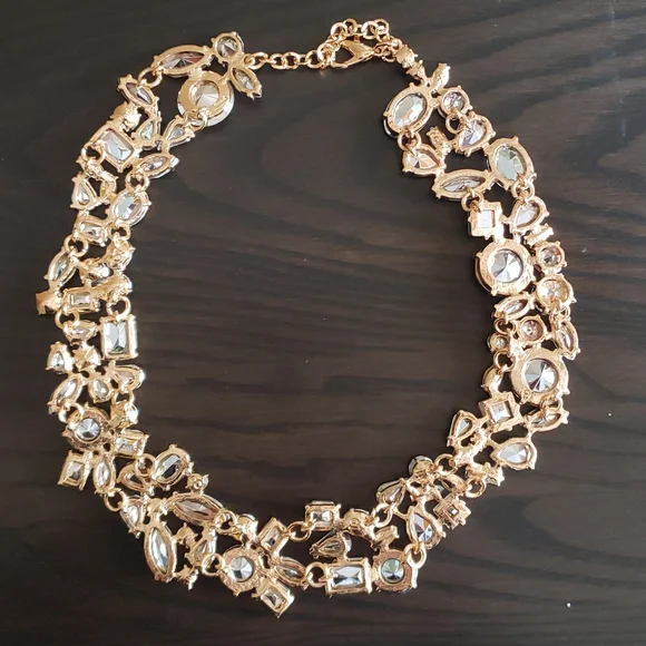 Eye Candy Crystal Cluster Collar Necklace - Picture 3 of 4
